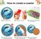 8-Piece Animal Diamond Art Coaster Kit for Adults – DIY Diamond Painting Coasters with Holder & Cork Pads, Home & Office Decor Craft (Different Animals)
